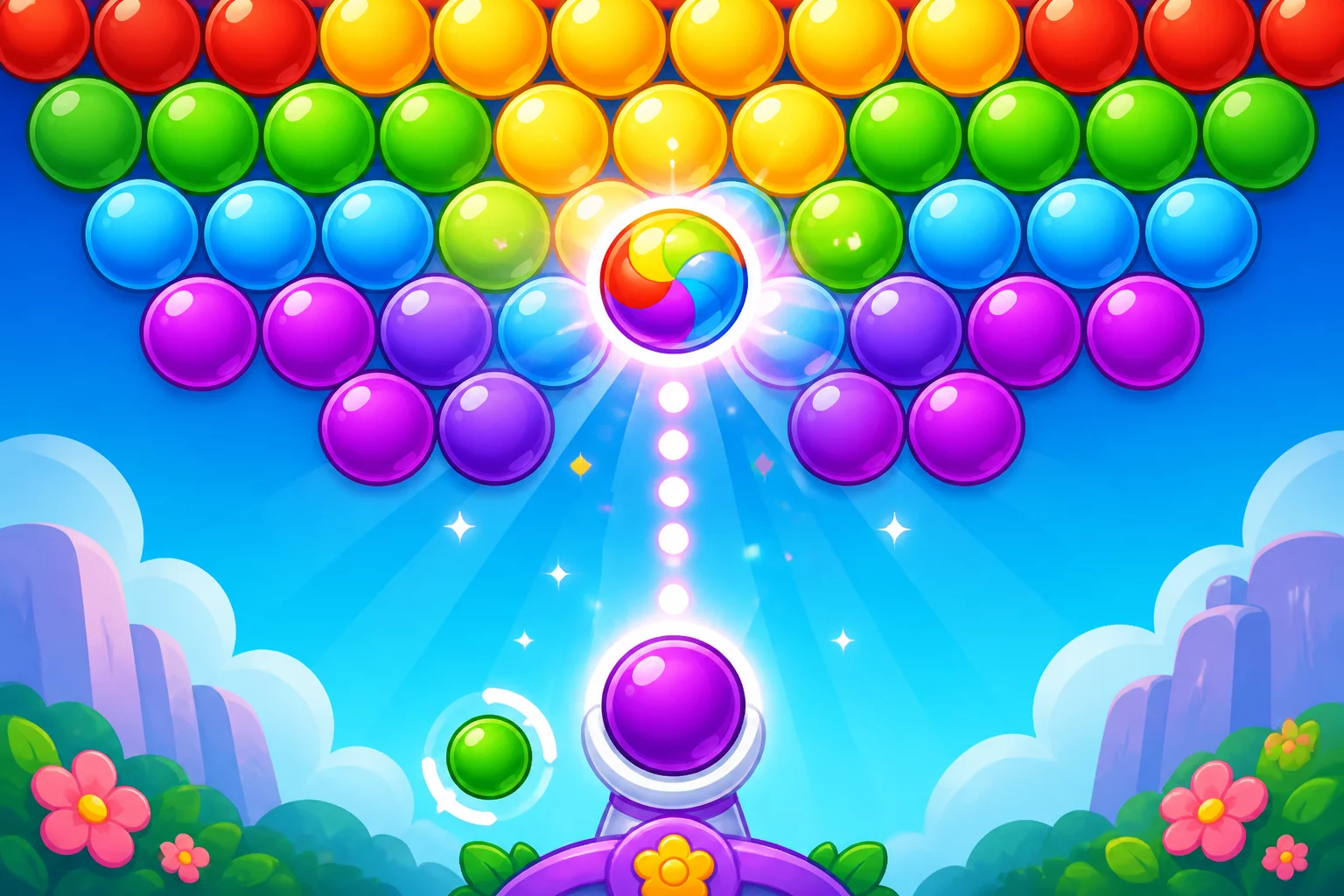 Bubble Shooter Particles Pop