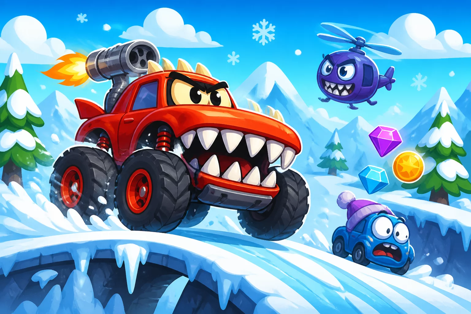 Car Eats Car: Winter Adventure Drive