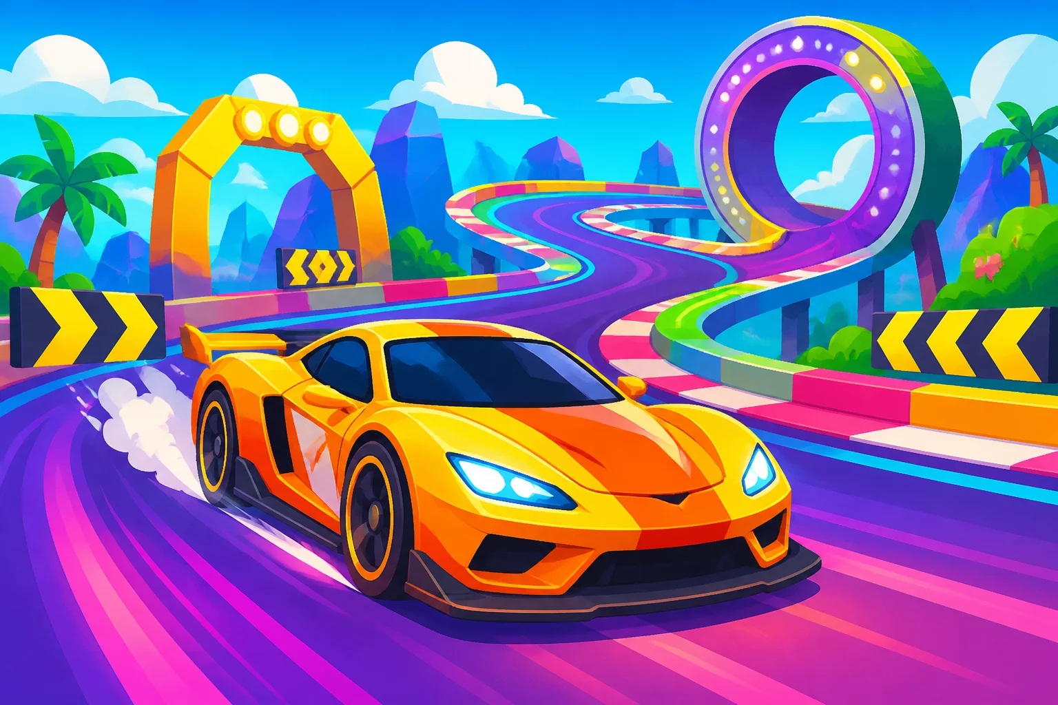 Colorful Racing Track