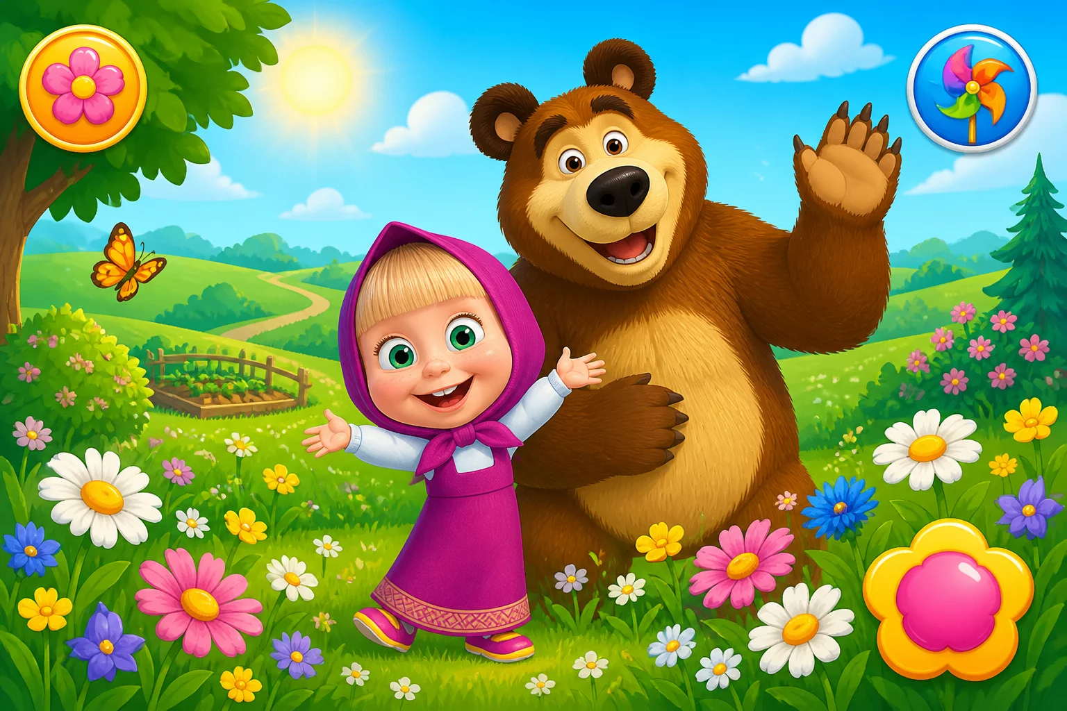 Masha and the Bear: Meadows Fun